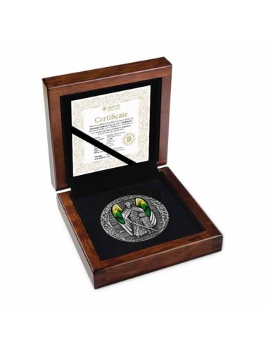 Moneda Arcángel Rafael 2 Onzas Plata Niue 2022 Estuche