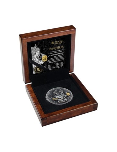 Moneda 2 Onzas Plata Afrodita y Venus 2020 Niue Estuche
