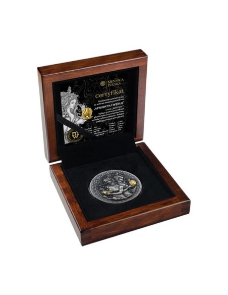 Moneda 2 Onzas Plata Afrodita y Venus 2020 Niue Estuche