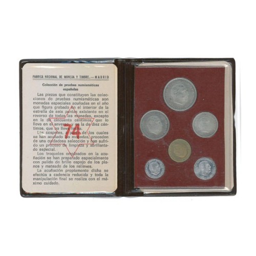 Carterita de 6 monedas España 1974