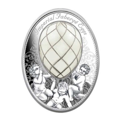 Moneda Plata 2019 Huevo Fabergé 2 dólares