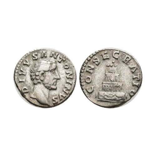 Antoninus Pius Imperio Romano Moneda plata