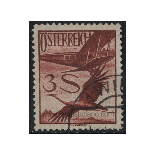 SELLOS DE AUSTRIA 1925 / 1930 - 1 VALOR MATASELLADO - AEREO