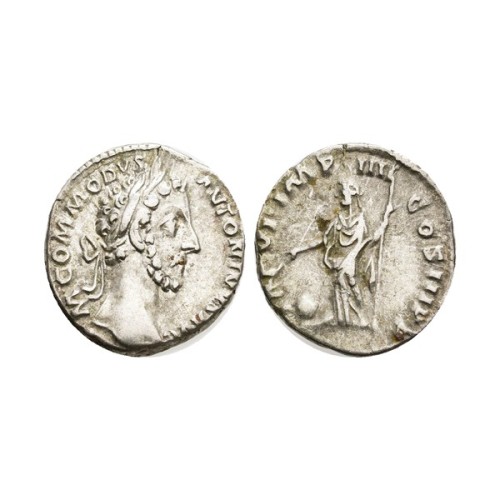 Lucius Aurelius Commodus Imperio Romano Moneda plata