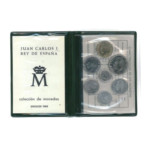 Carterita 7 monedas Juan Carlos I España 1984
