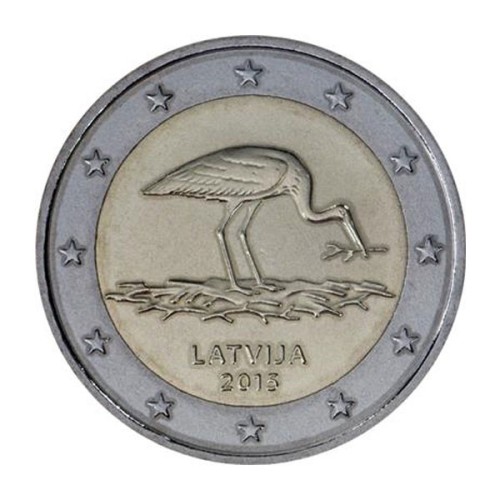Letonia 2015 Cigüeña Moneda 2 Euro