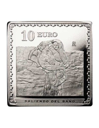 Moneda El baño del Caballo . Joaquín Sorolla 2023 10 Euro Plata Reverso Proof