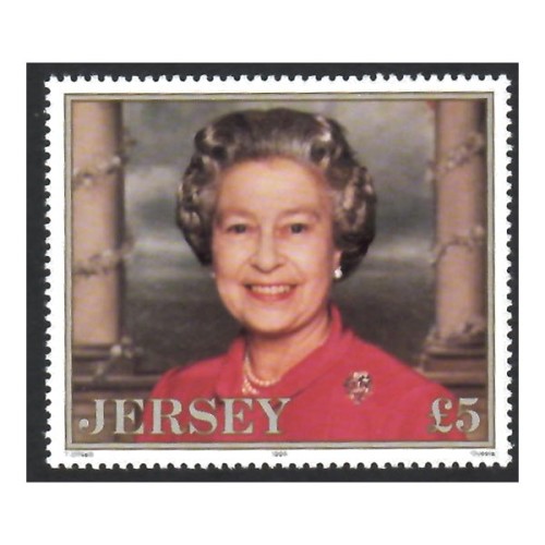 70º Aniversario Reina Isabel II Sello correo Jersey 1996