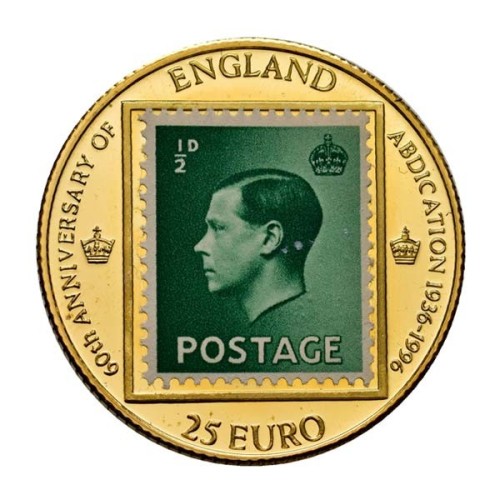 Moneda Bronce Inglaterra 1996 Abdicación Eduardo VIII