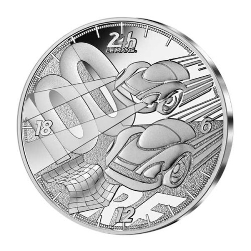 Moneda 10 Euro Plata Centenario 24h Le Mans  Francia 2023 Anverso