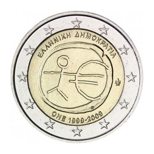 10º Aniversario del Euro 2 Euro  Grecia 2009