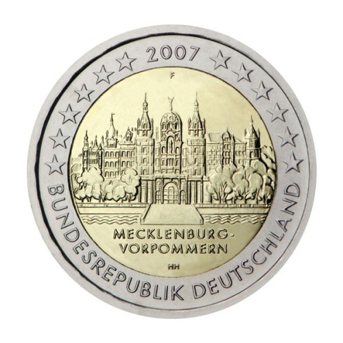 Meckleburgo en Pomerania Alemania 2007 2 Euro