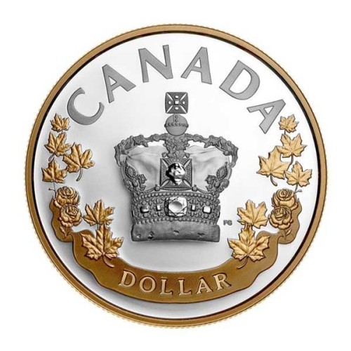 Moneda Canadá La Corona del Estado Imperial 2022 Edición Especial dólar plata