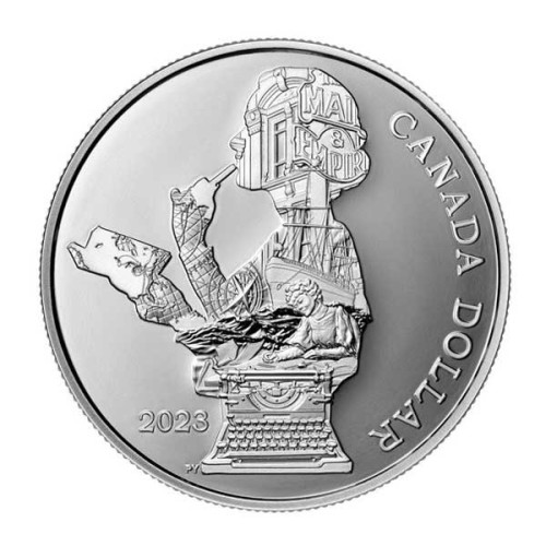 Moneda Kathleen Kit Coleman dólar plata Canadá 2023