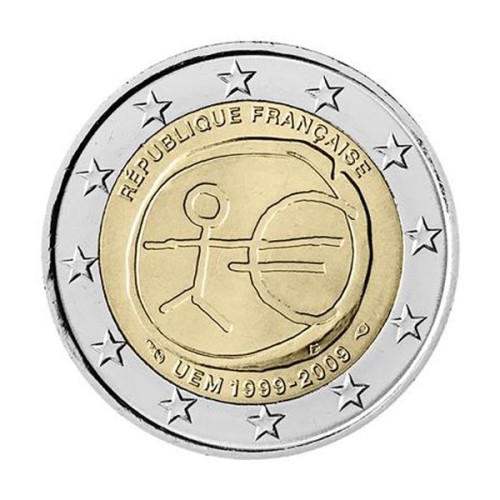 10º Aniversario del euro Francia 2009 2 Euro