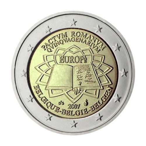 Tratado de Roma Bélgica 2007 2 Euro