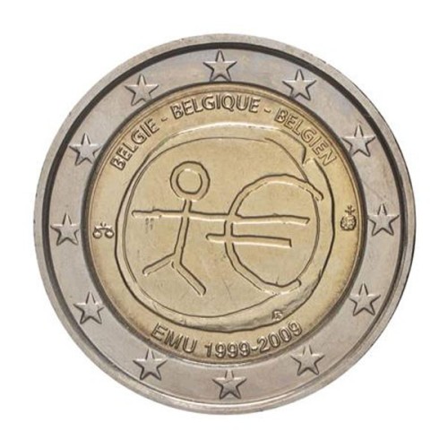 10º Aniversario del euro Bélgica 2009 2 Euro