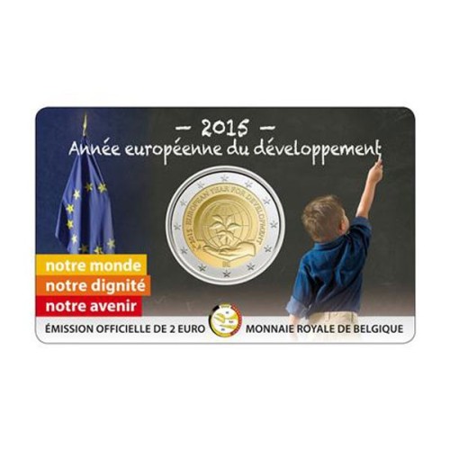 Año europea desarrollo Bélgica 2015 2 Euro coincard