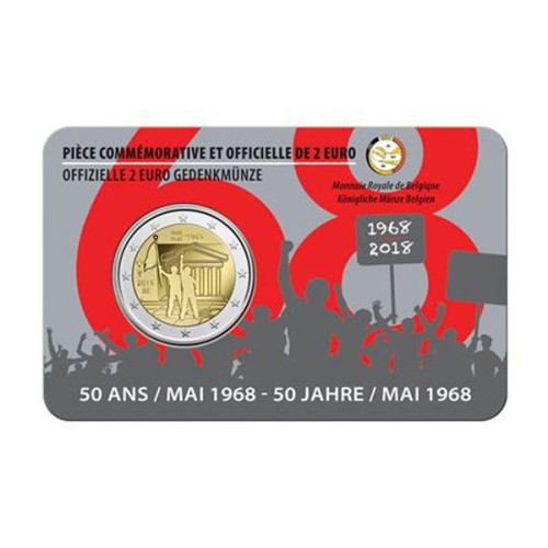 Revuelta estudiantil Bélgica 2018 2 euro coincard