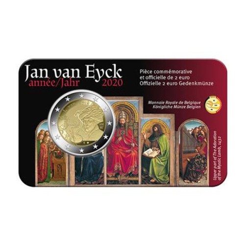 Jan Van Eyck Bélgica 2020 2 Euro Coincard