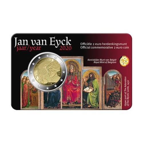 Jan Van Eyck Bélgica 2020 2 Euro Coincard