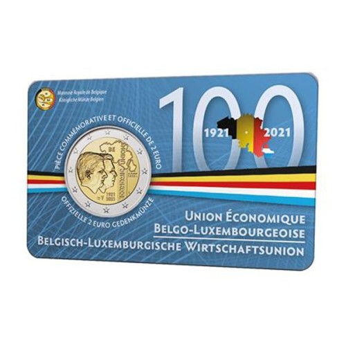 Unión económica Bélgica 2021 2 Euro coincard