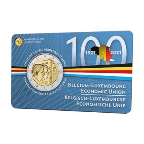 Unión económica Bélgica 2021 2 Euro coincard