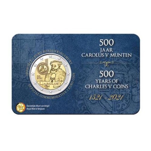 Carlos V Bélgica 2021 2 Euro coincard