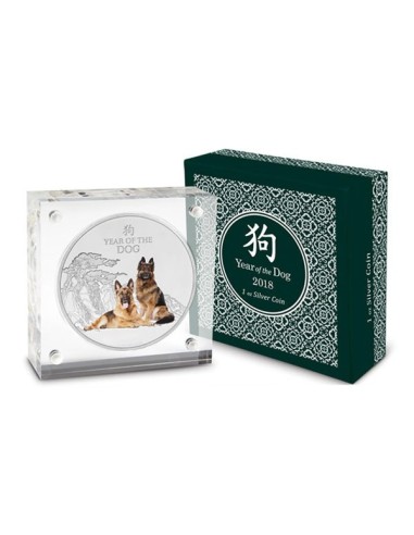 Moneda Pastor Alemán Niue 2018 1 onza Plata Estuche
