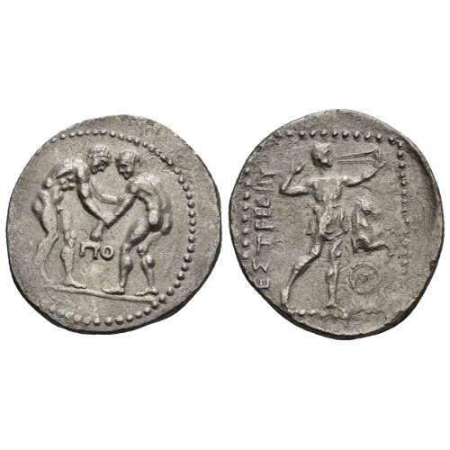 Moneda Estatera Plata Aspendos  Pamphylia Siglo II - III a. de C.