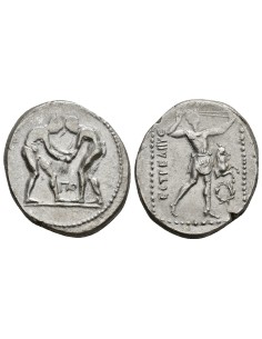 Moneda Estátera Aspendos Pamphylia 385 -300 a. C. Plata