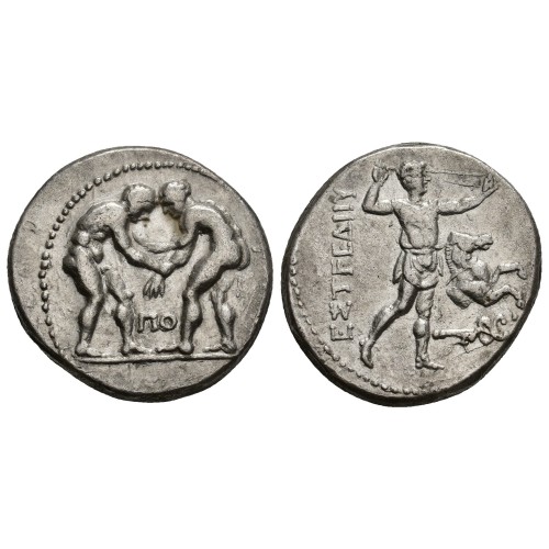 Moneda Estátera Aspendos Pamphylia Siglo III a. C. Plata