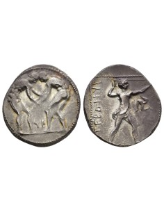 Moneda Estatera 370 - 233 a .de C. Plata. Antigua Grecia