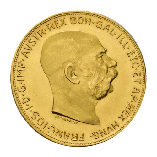 Moneda de Oro 100 Coronas Austria Francisco José