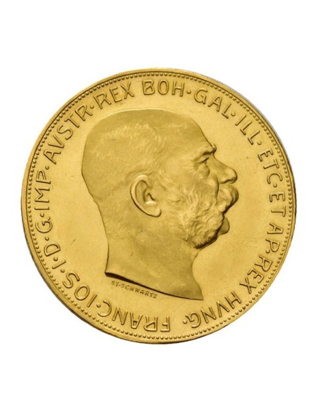 Moneda de Oro 100 Coronas Austria Francisco José