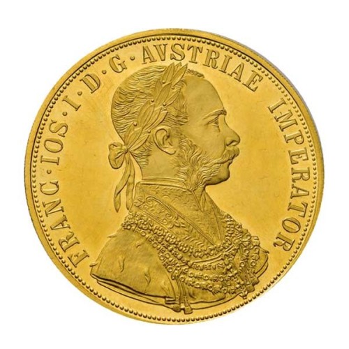 Moneda de Oro 4 Ducados Francisco José Austria