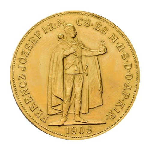 Moneda de Oro 100 Coronas Hungria Francisco José
