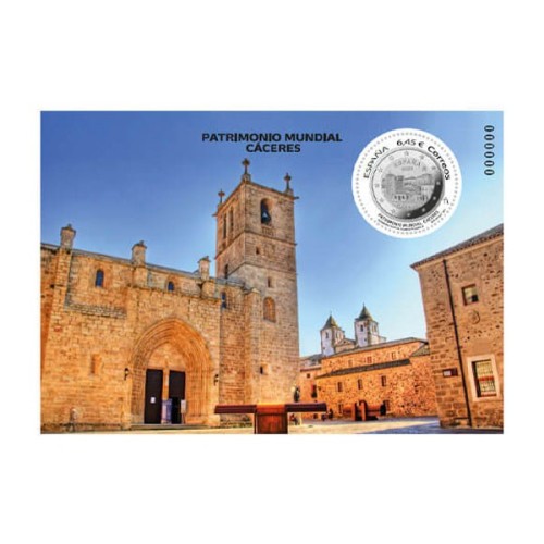 Patrimonio Mundial. Cáceres España 2023 1 hojita bloque