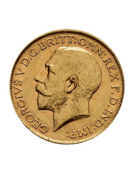 Moneda de oro Soberano Jorge V Inglaterra 1 Libra