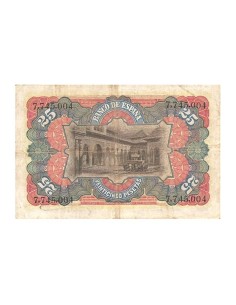 Billete España 25 Pesetas 1907 Alegoría 2