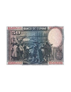 Billete 50 pesetas España 1928 Velázquez 2