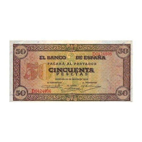 Billete España 50 Pesetas 1938