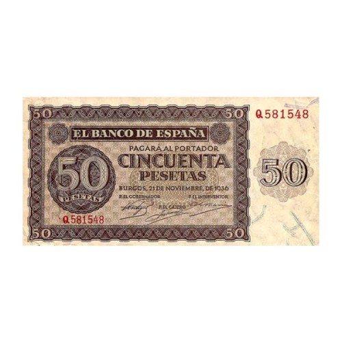 Billete España 50 Pesetas 1946