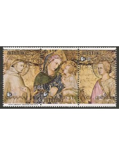 SELLOS DE AITUTAKI 1975 - NAVIDAD - 3 VALORES CORREO