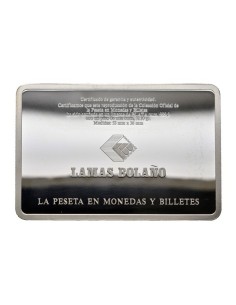 Lingote de Estampación de 1 Onza Plata 2000 Pesetas Juan Ramón Jiménez 2
