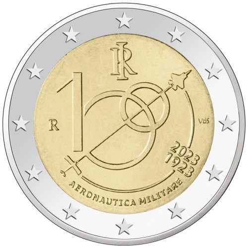 Moneda 2 Euro Italia 2023 Aeronáutica Militar