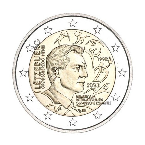 Moneda de 2 Euro Luxemburgo Duque Enrique