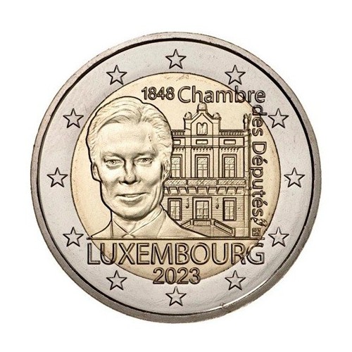 Moneda 2 Euro Cámara de los Diputados uxemburgo