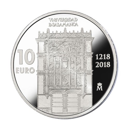 800º Aniversario Universidad de Salamanca 10 Euro Plata España 2018