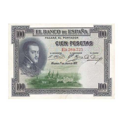 Billete España 100 Pesetas 1 Julio 1925 "Felipe II"